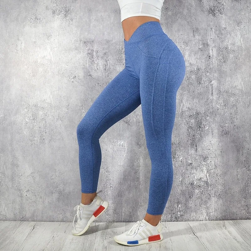 Women Leggings Fashion Fitness Leggings Women High Waist Workout Leggins Solid Patchwork Leggings Mujer 4Color