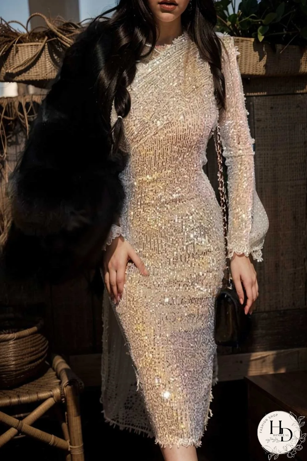 women s dresses fashion sequined one shoulder wrap up evening dress