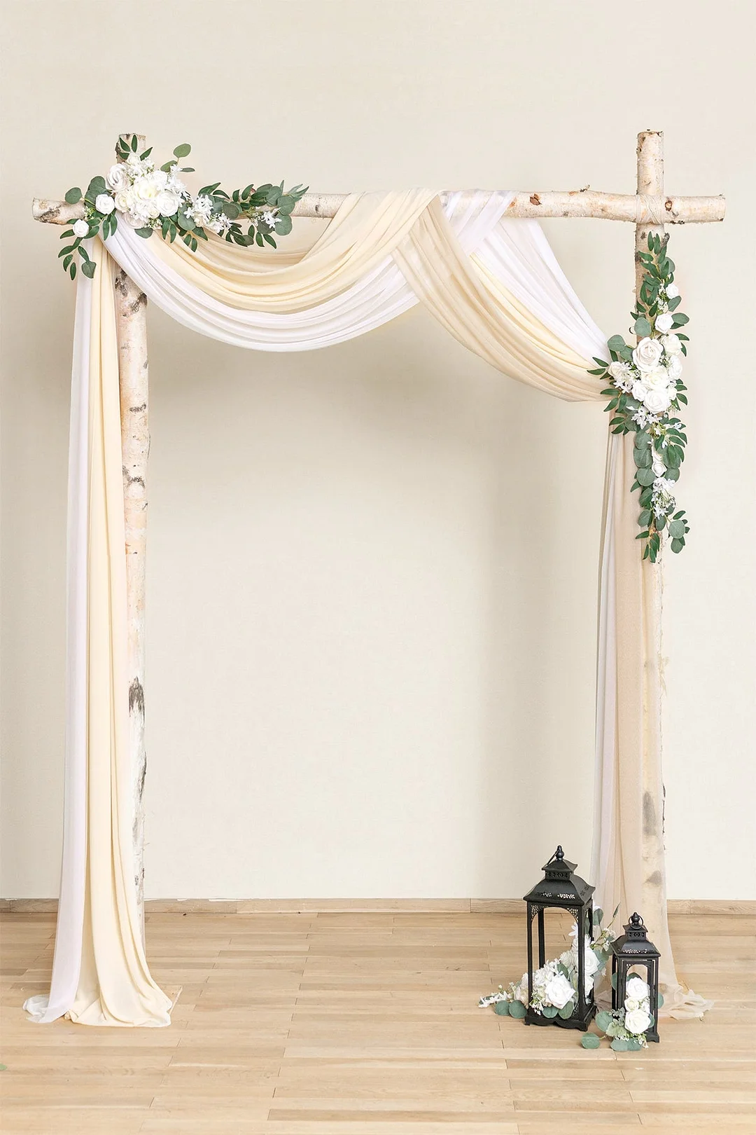 Sheer Wedding Arch Draping 30"w x 20ft  - Ombre Colors