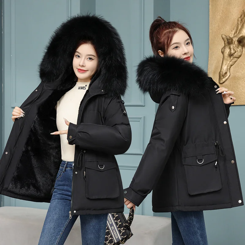 Woherb Send To Overcome The Female Short Korean Version Of Fashion Loose Tooling Down Cotton Clothes Winter Waist Large Size Thick Small Padded Clothes-Outfit Ideas