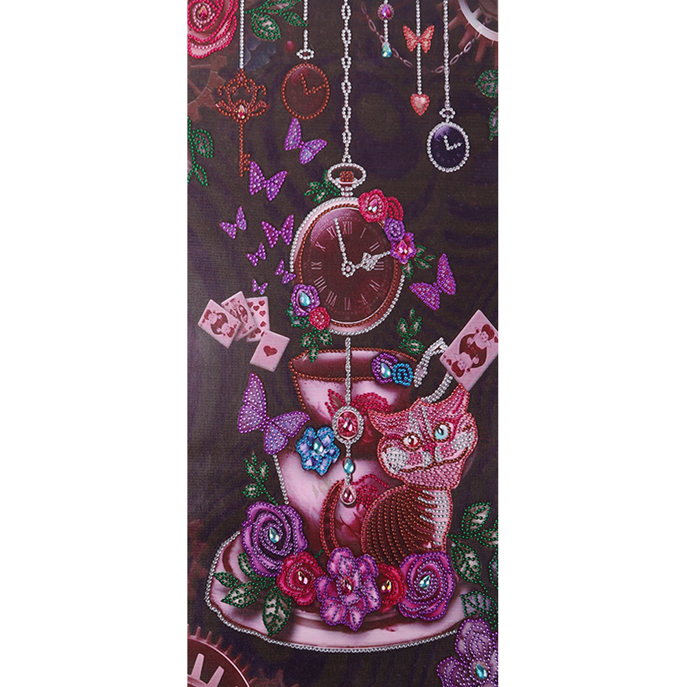 

Clock Flower Butterfly - Special Shaped Diamond Painting - 30*60CM (Big Size), 501 Original