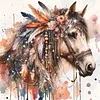 Horse-Partial 11CT Stamped Cross Stitch Bead Embroidery 36*36cm/14.17*14.17in tapestrymarket