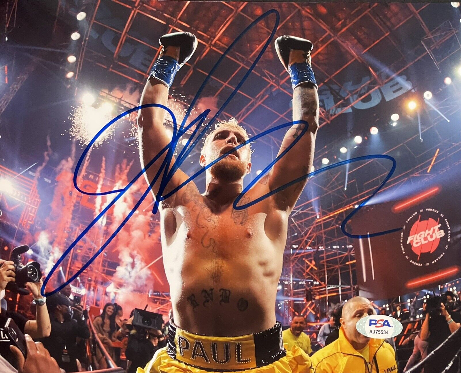 Jake Paul Signed Autographed Boxing 8x10 Photo Poster painting Youtube Knockout PSA/DNA