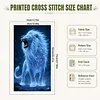 Blue Glowing Lion-11CT Stamped Cross Stitch 40*70cm(Big Size) tapestrymarket