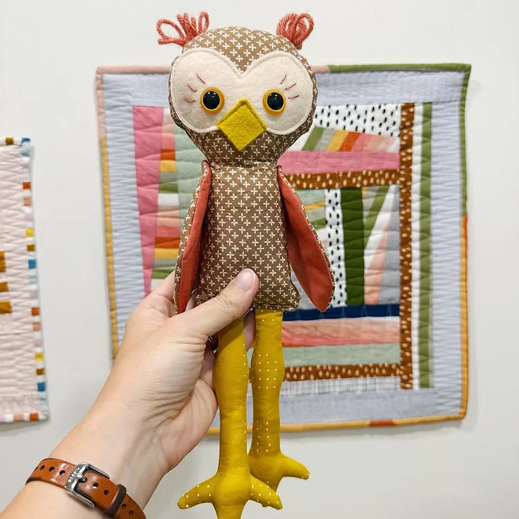 Owl Doll Sewing Template Set - With Instructions