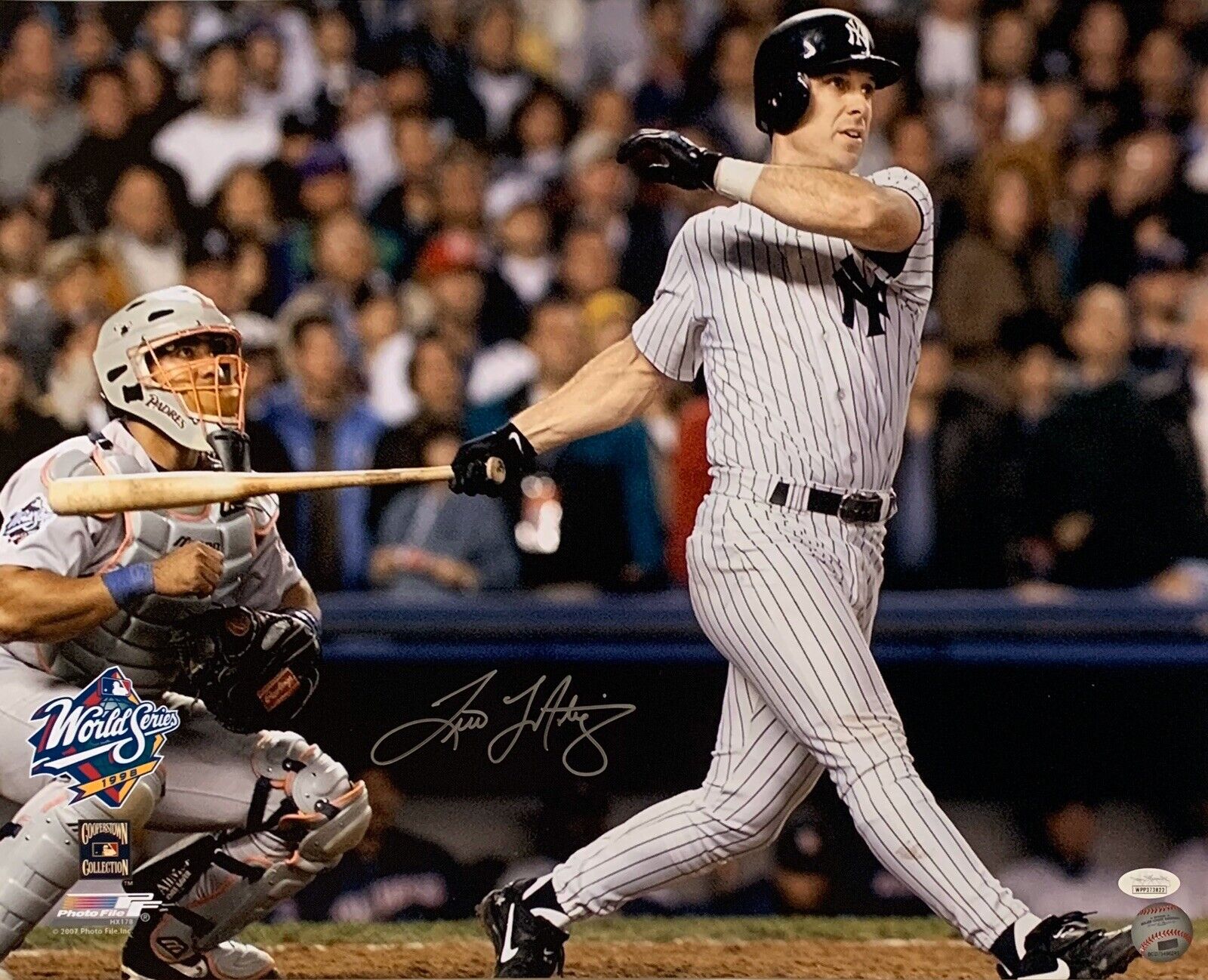 Tino Martinez New York Yankees 4x WS Champion Autographed 16x20 JSA Witnessed