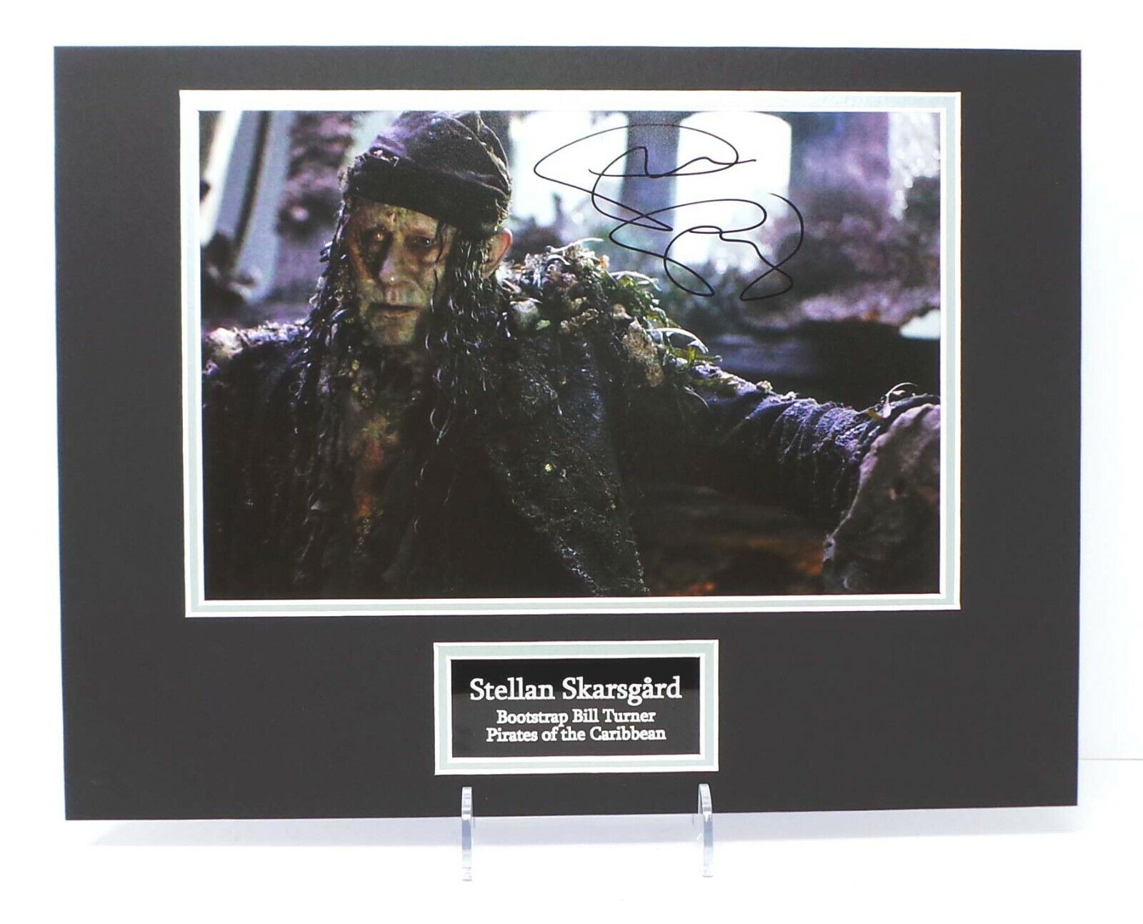 Stellan SKARSGARD Pirates of the Caribbean Signed Mounted Photo Poster painting AFTAL RD COA