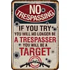 No Trespassing - Vintage Metal Signs(8*12Inch) - Warning