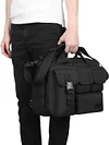 BAIGIO 15.6 inch Laptop Messenger Bag - Men's Tactical Shoulder Bag Military Large Computer Briefcase Holdall Handbag for Business College Men (Black)