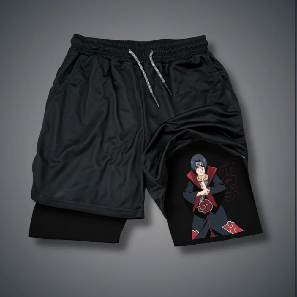 Casual Ninja Anime Printed Sports Shorts
