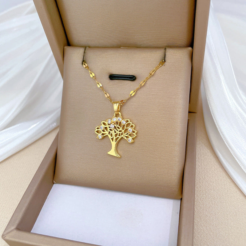 Moon Geometric Stainless Steel Stainless Steel Necklaces