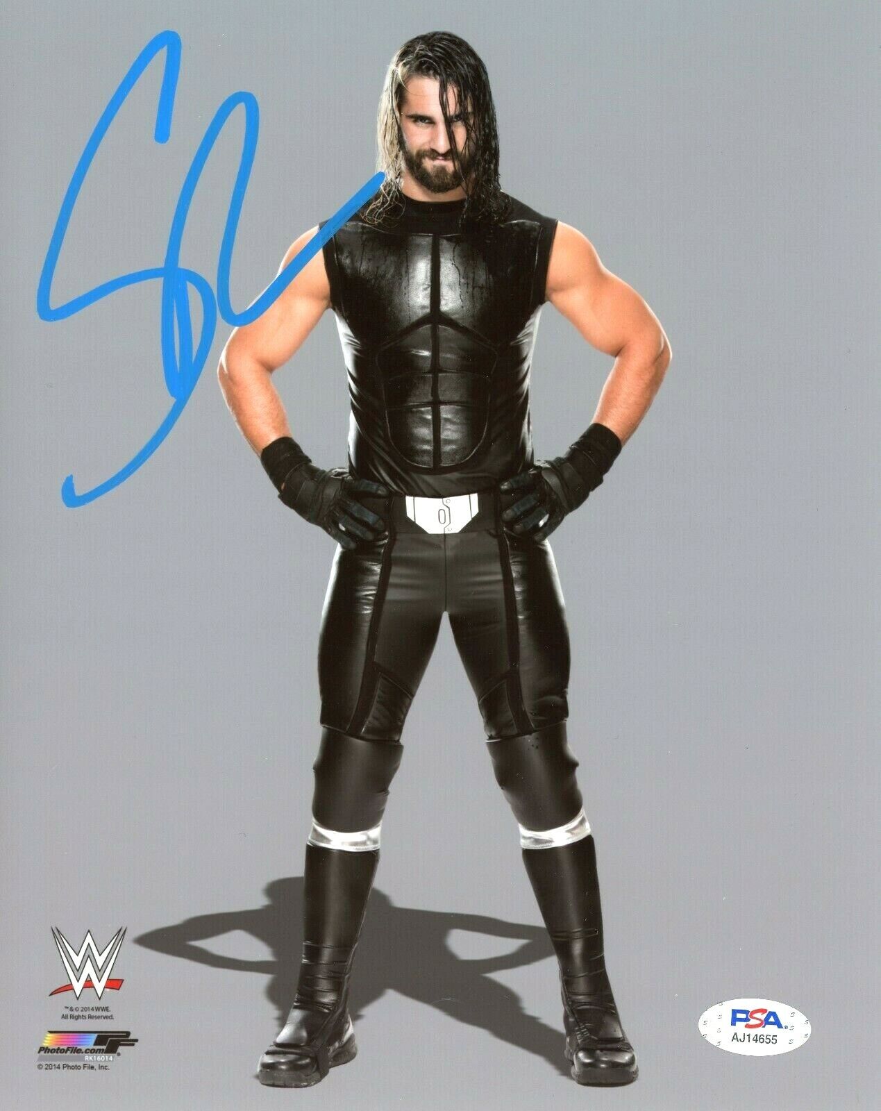 WWE SETH ROLLINS HAND SIGNED AUTOGRAPHED 8X10 Photo Poster painting WITH PROOF AND PSA COA 12