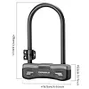 Bicycle U Lock with 2 Keys Bicycle U-shaped Lock for Road Mountain Electric Bike