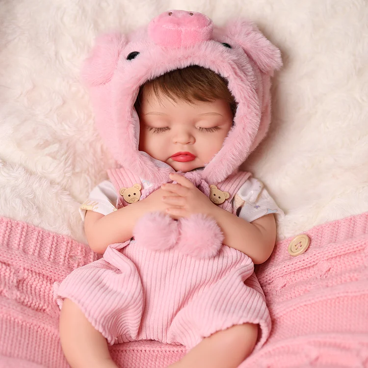 Babeside Nancy 16" Realistic Silicone Sleeping Baby Little Infant Girl Retaining Pacifier