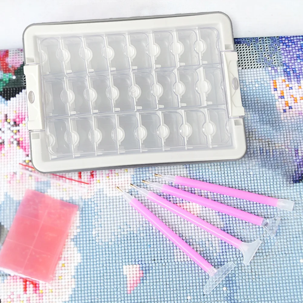 24 Grid Diamond Painting Bead Storage Containers Bead Organizers and Dot Storage