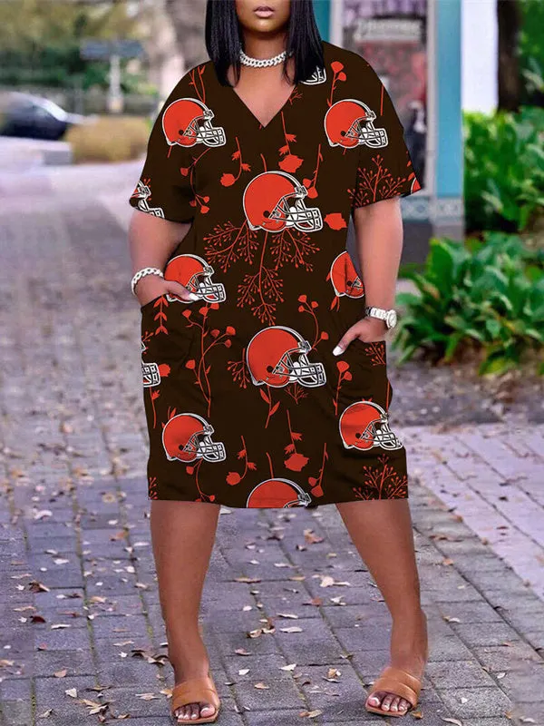Cleveland Browns
Limited Edition V-neck Casual Pocket Dress