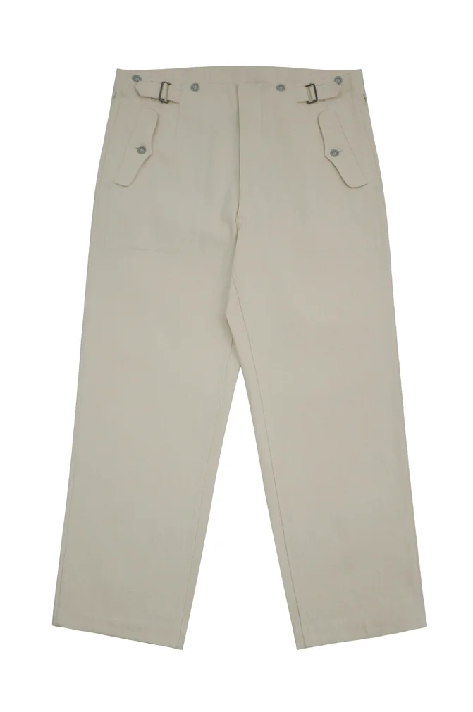   Luftwaffe German Summer HBT Off-White Drill Flight Trousers German-Uniform
