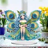 DIY Peacock Girl Diamond Painting Desktop Ornaments
