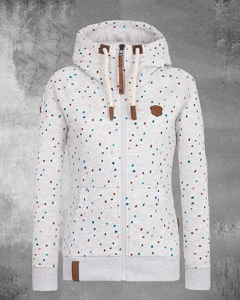 woman's casual long-sleeved hooded sweatshirt-111010