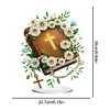 (US Local)Double Sided Effect Acrylic Special Shape Cross Jesus Desktop Diamond Art Kits for Home Office Decor