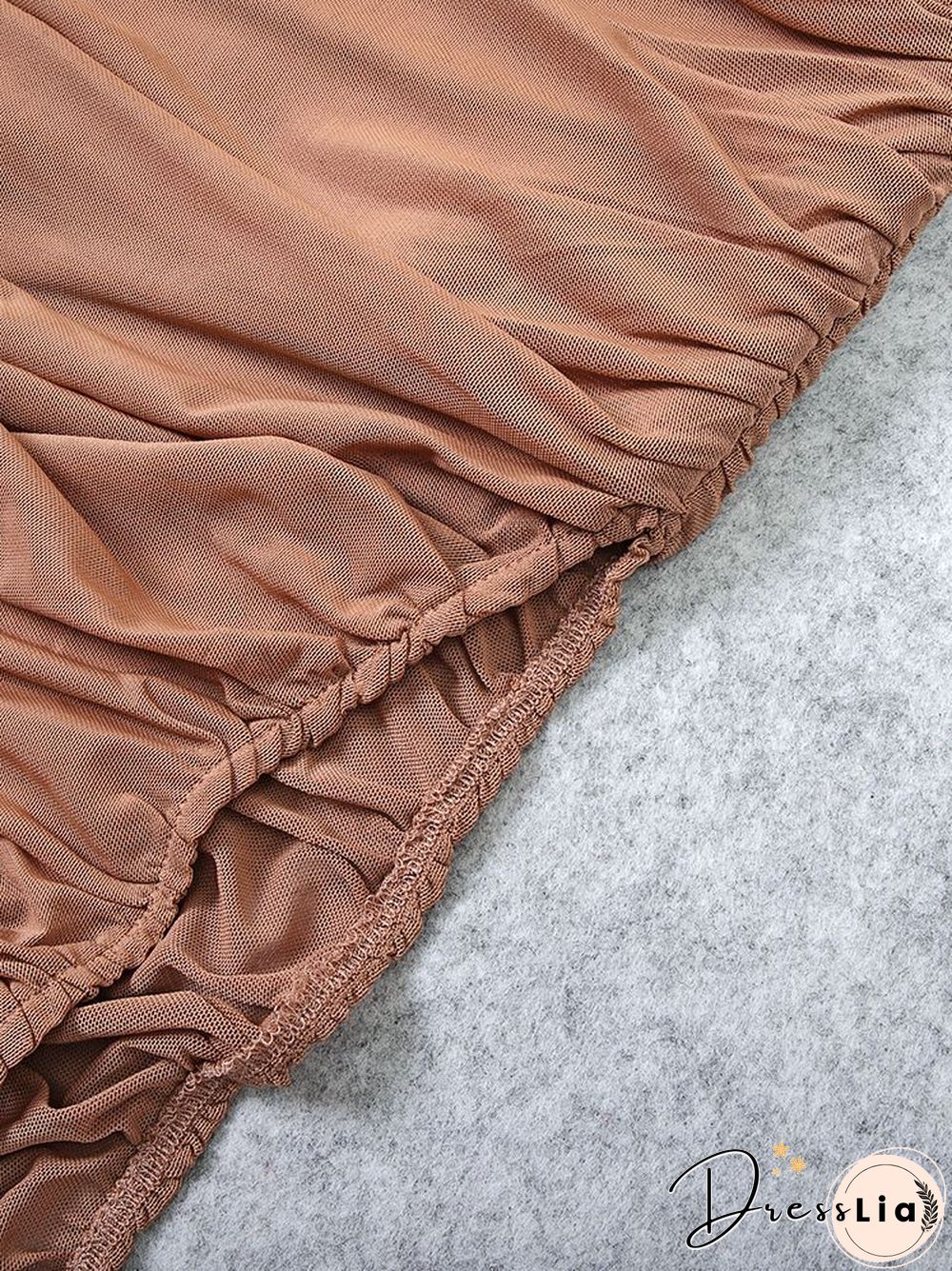 BEAUKEY Summer New Arrival Sexy Long Bodycon HL Bandage Dresses Women Spaghetti Straps Organza Mesh Maxi Dress Party Club