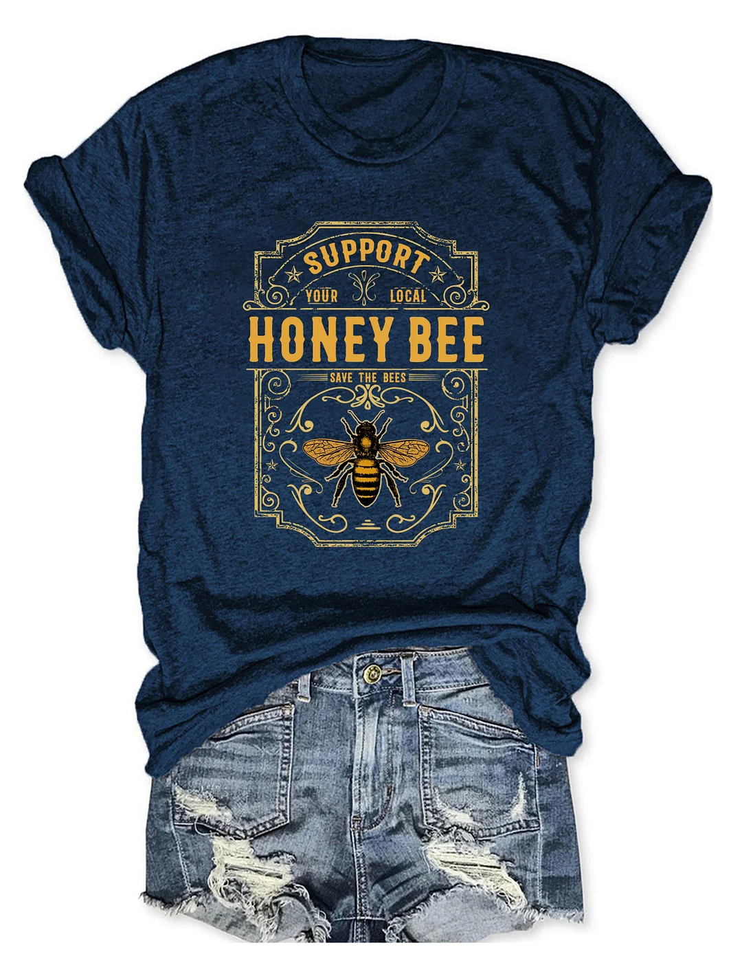 Support Your Local Honey Bee Save The Bees T-shirt