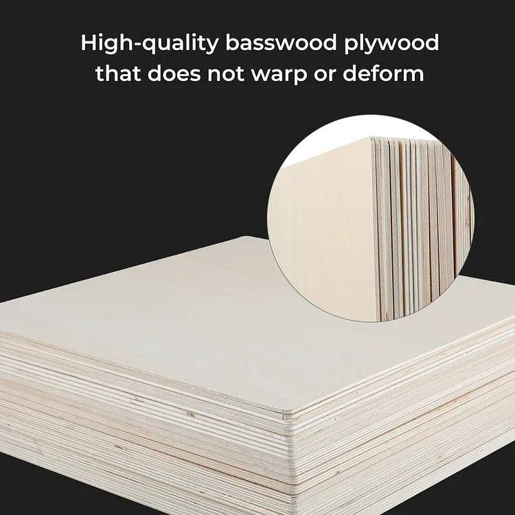 10Pcs Basswood Sheet 3mm Plywood Wood Sheet For Laser