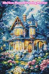Luxury AB Velvet Diamond Painting Kit - Flower House