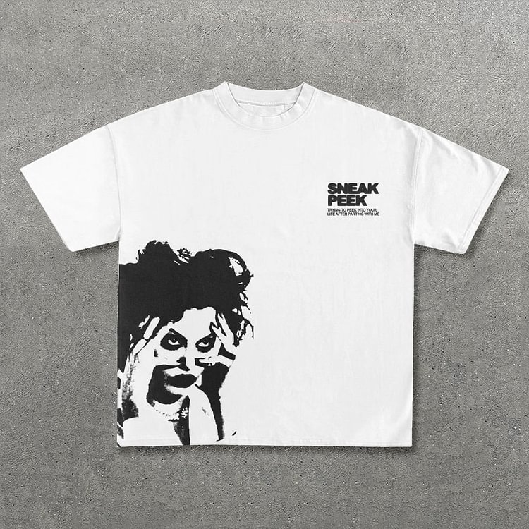 Sopula Vintage Sneak Peek Spirit Graphic Cotton T-Shirt - SOPULA