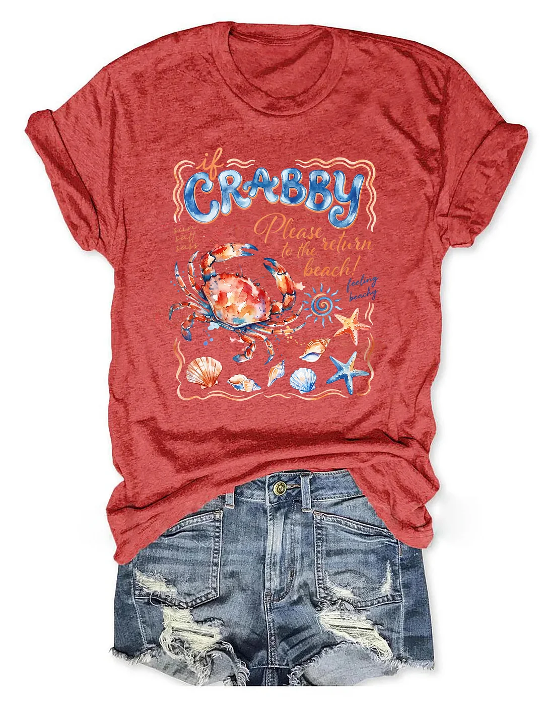 If Crabby Please Return To The Beach T-shirt