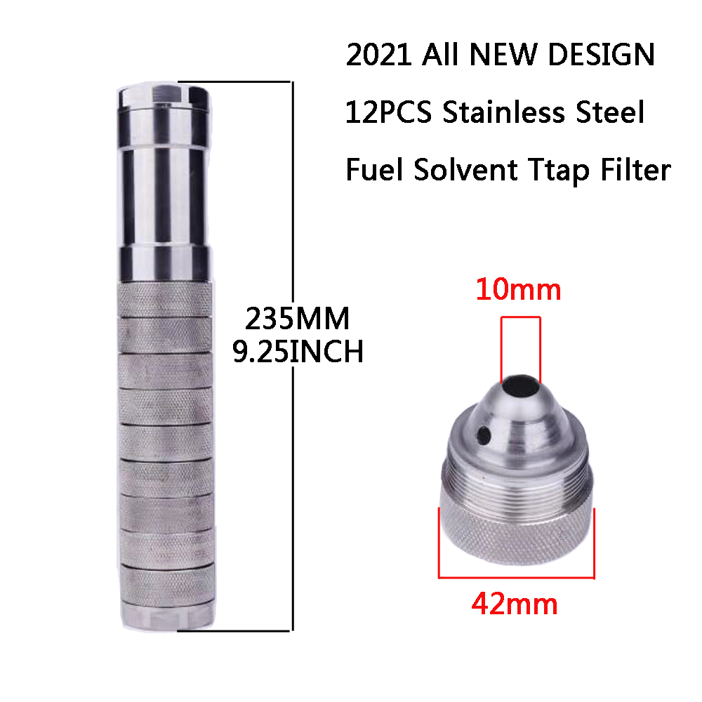 304 Stainless Steel Fuel Solvent Trap Filter 9.25 Inch 10mm Part 1/2