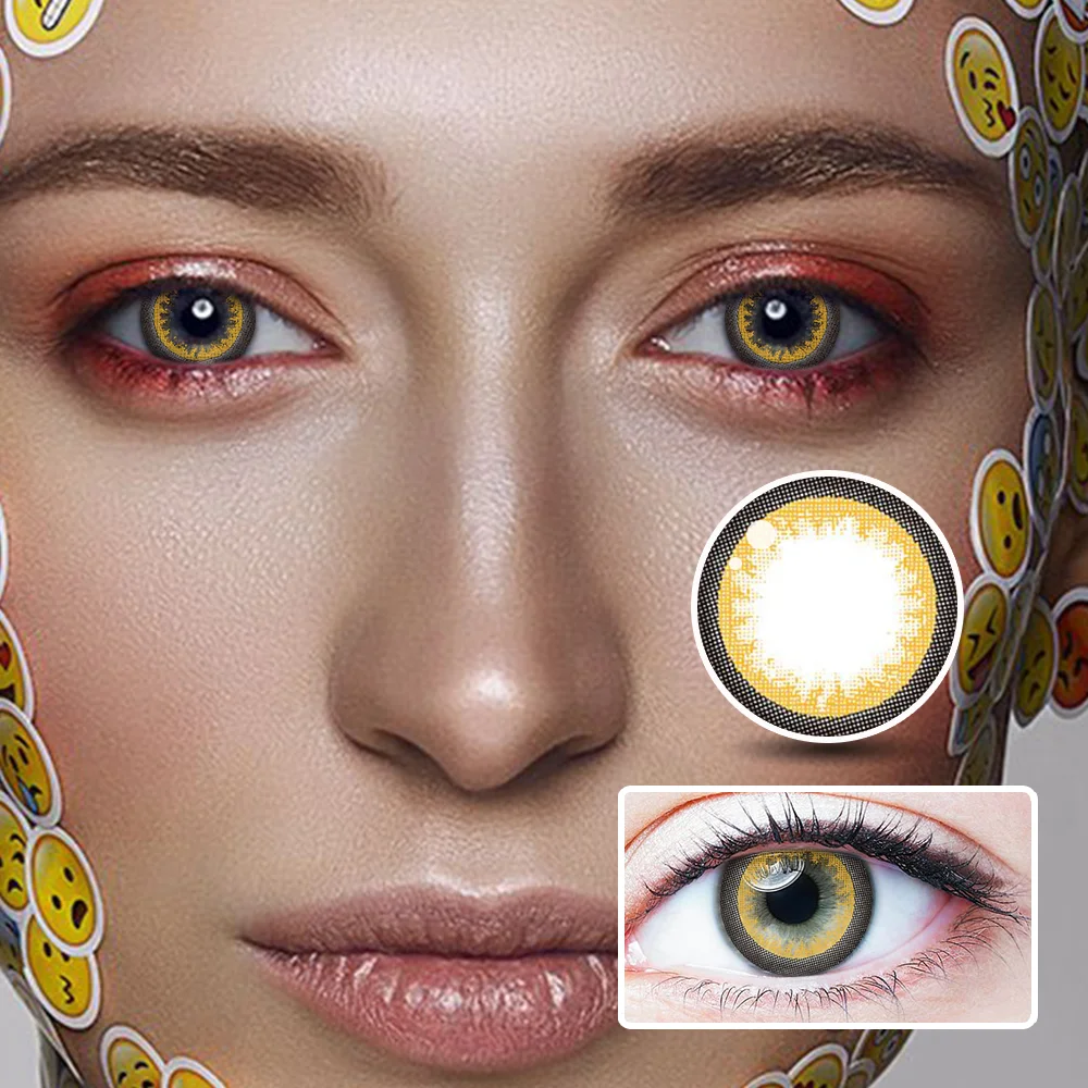 NEBULALENS Donalds Brown Yearly Prescription Colored Contact Lenses NEBULALENS