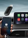2 in 1 Wireless CarPlay Android Auto Adapter Plug & Play for Factory Wired Cars