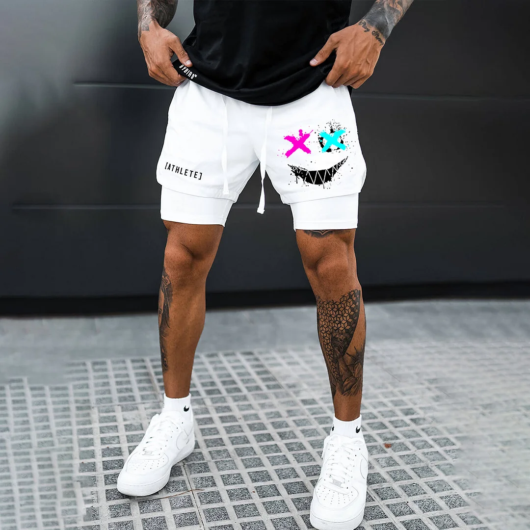 Men's Smiley Shorts Performance Shorts