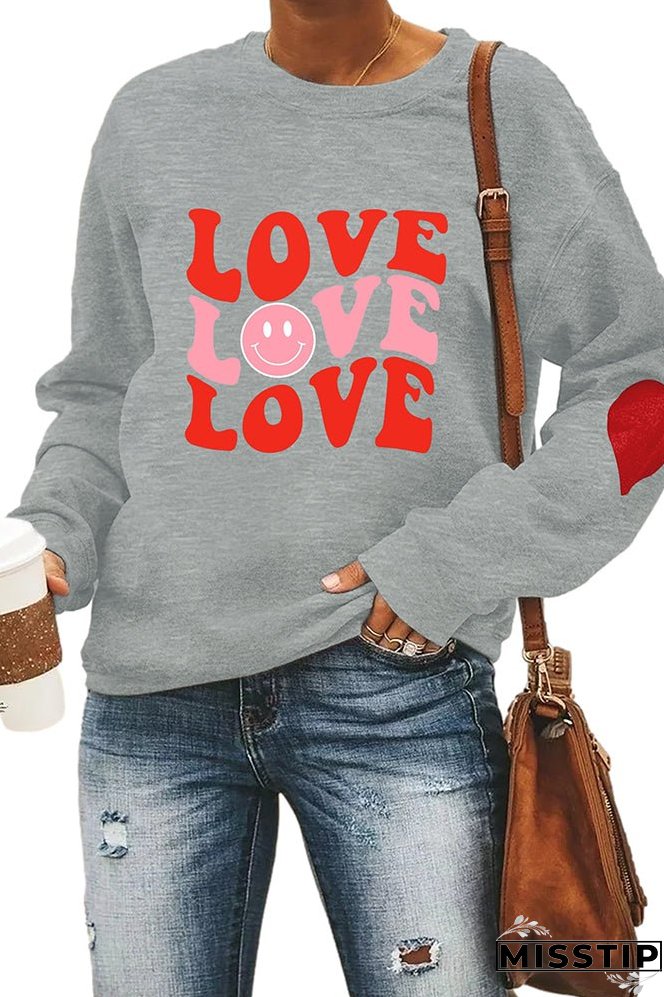 Valentines Day Heart Pullover Longsleeve Sweatshirt