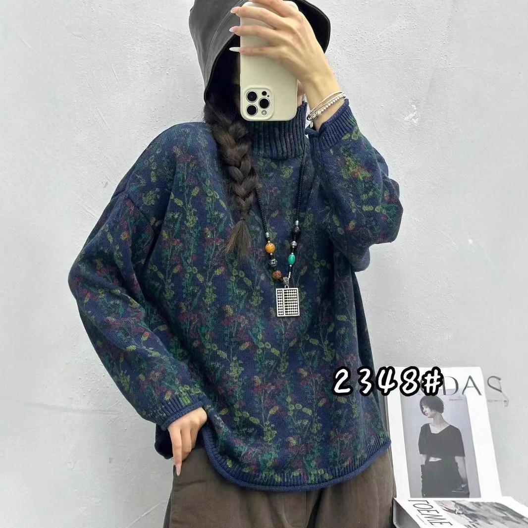 Chicfifth Sweater Women Winter Long Sleeve High Quality Autumn Vintage Top Knitted Cardigan