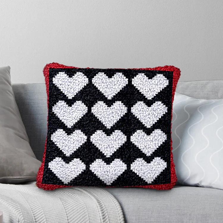 Cube Love Latch Hook Pillow Kit for Adult, Beginner and Kid veirousa