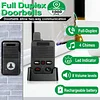 Wireless Doorbell, Intercom Doorbells Hands-Free, Waterproof Full Duplex Door Bell Two Way communication for Home Office 1000ft Range Doorbell Chime with 8 Volume Levels& LED Flash