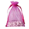 10 Pack | 5"x7" Fuchsia Organza Drawstring Wedding Party Favor Gift Bags