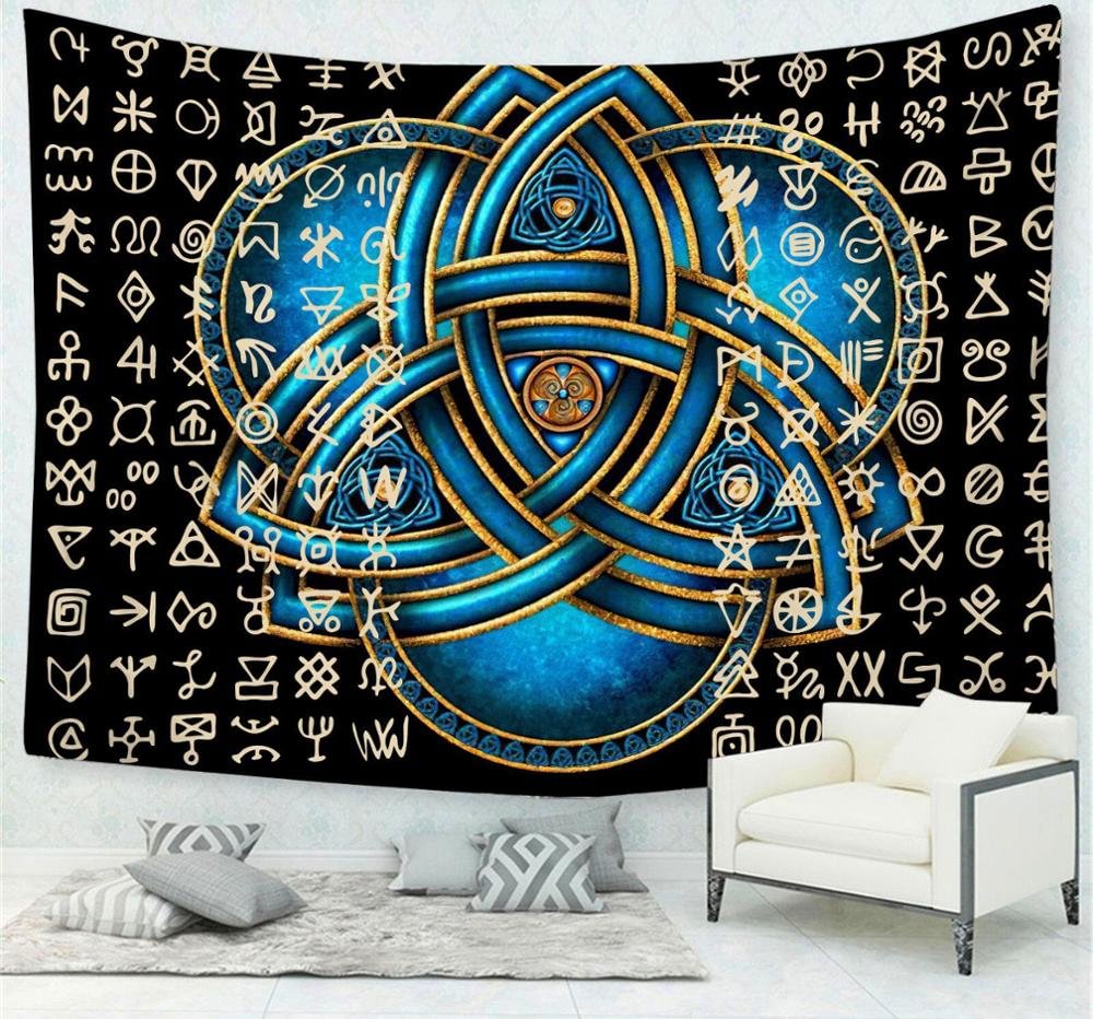 Sun Moon Mandala Tapestry Wall Hanging Tapestry Wing Wall Carpets Dorm Decor Psychedelic Beach Towel