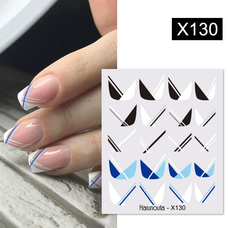 Harunouta Spring Simple Green Theme Water Decal Sticker Flower Leaf Tree Summer DIY Slider For Manicuring Nail Art Watermarks-Nail Inspo