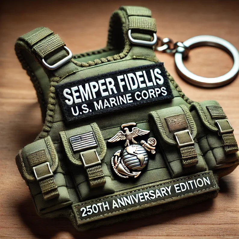 250th Anniversary Military Commemorative Tactical Vest Keychain