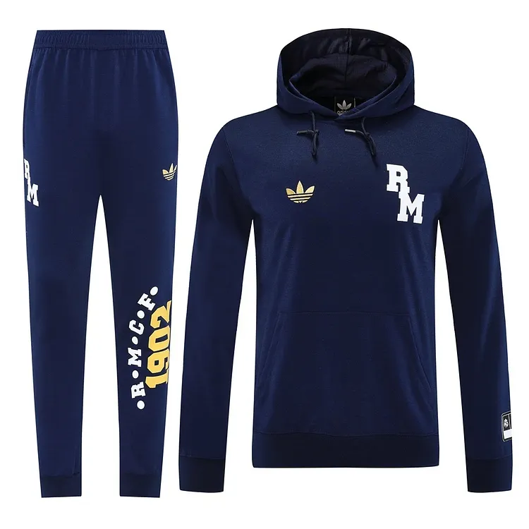 2025-26 Real Madrid Royal Blue Sweatshirt Set