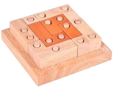 IQ Wooden Brain Teaser Burr Puzzles Traditional Intelligence Educational Wood Game for Adults Children