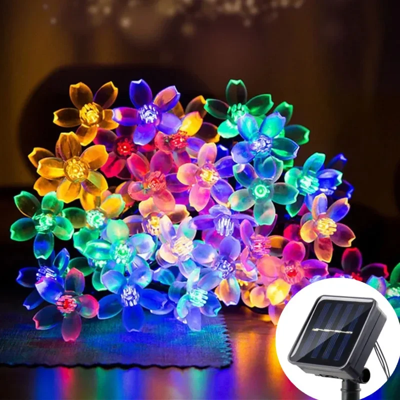 Tegooe Solar Cherry Blossom LED String Lights - 5M