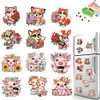 12PCS DIY Diamond Art Refrigerator Sticker Kits for Home Decor (Piglet)