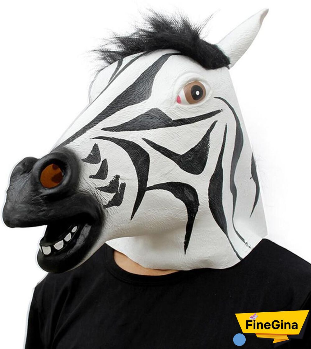 Halloween Zebra Mask Animal Party Full head Mask