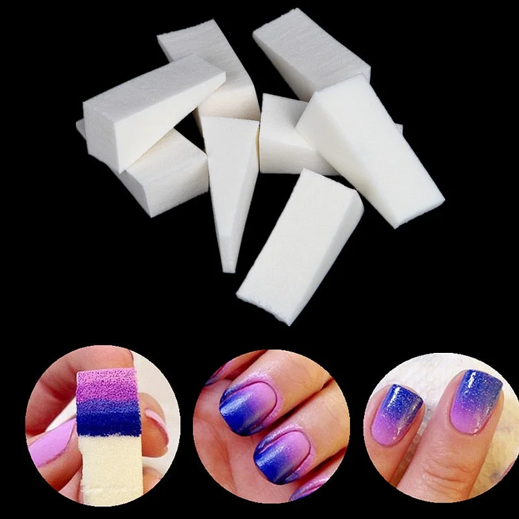 8pcs New Woman Salon Nail Sponges Stamp Stamping Polish Transfer Tool DIY for UV Acrylic Colors Gel Manicure Accessory
