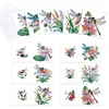 12Pcs Butterfly Dragonfly DIY Diamond Painting Greeting Cards for Adults Gifts