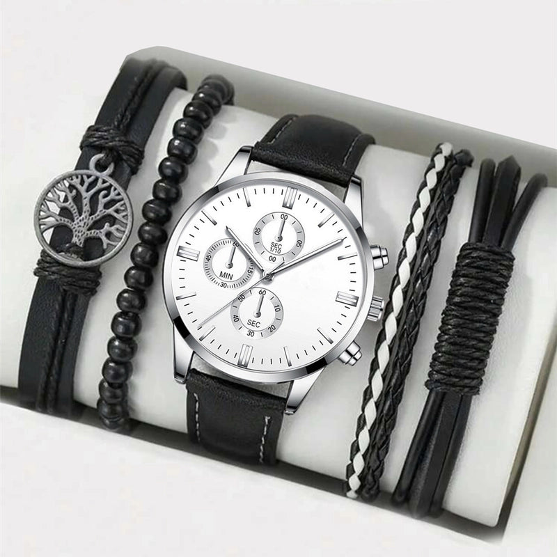 New Men’s Leisure Fashion Suit Trend Sports Men’s Belt Wrist Watch Watch Business